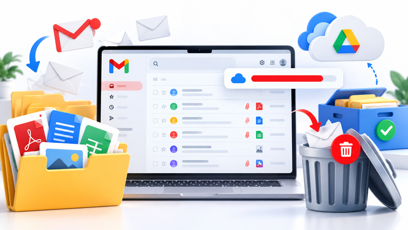 تنظيف مساحة Gmail بدون حذف الرسائل المهمة: دليل عملي خطوة بخطوة