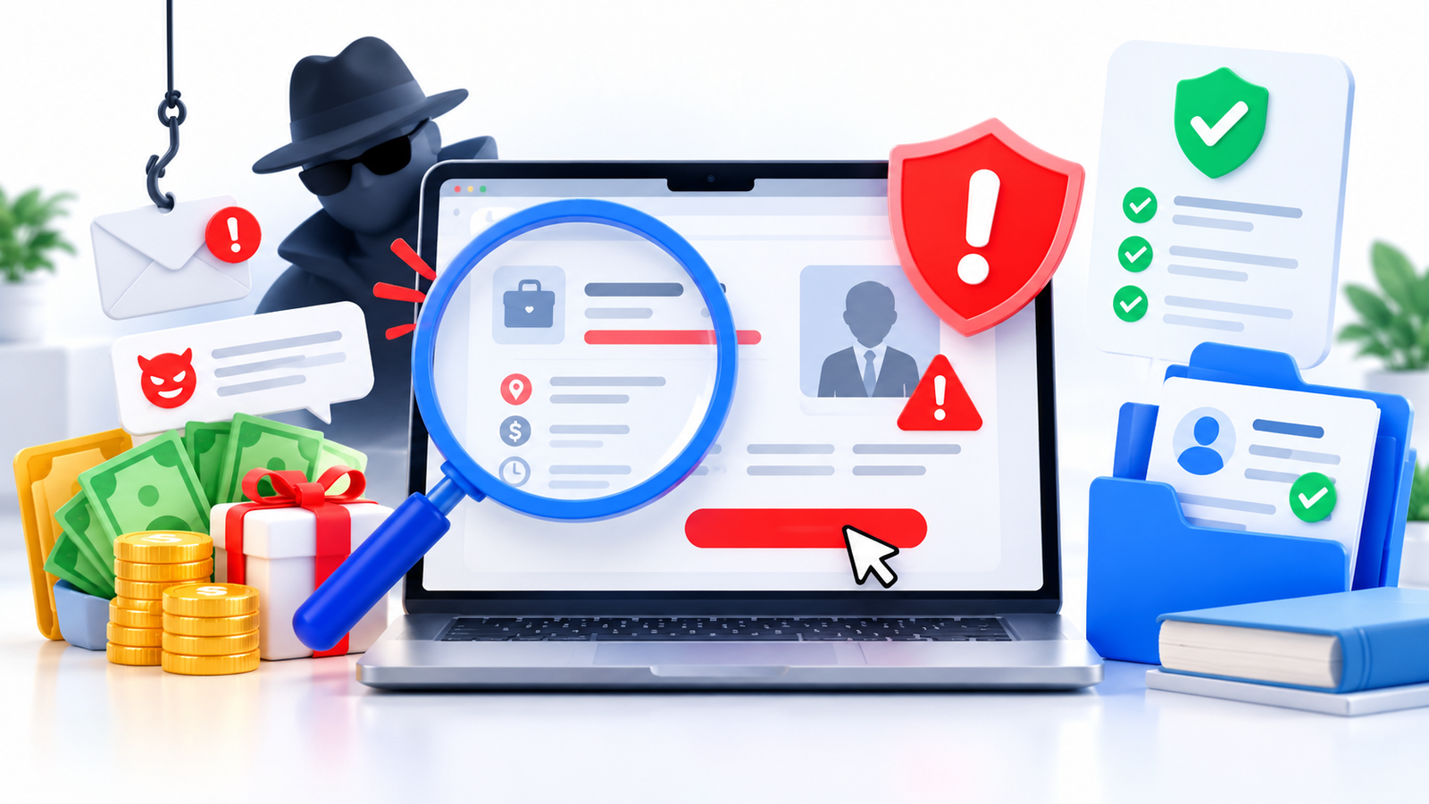 كيف تكشف الوظائف الوهمية أون لاين؟ 12 علامة تحميك قبل التقديم