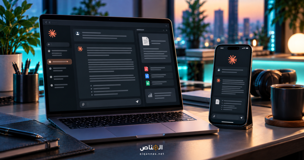 تطبيق Claude AI للكتابة وتلخيص الملفات